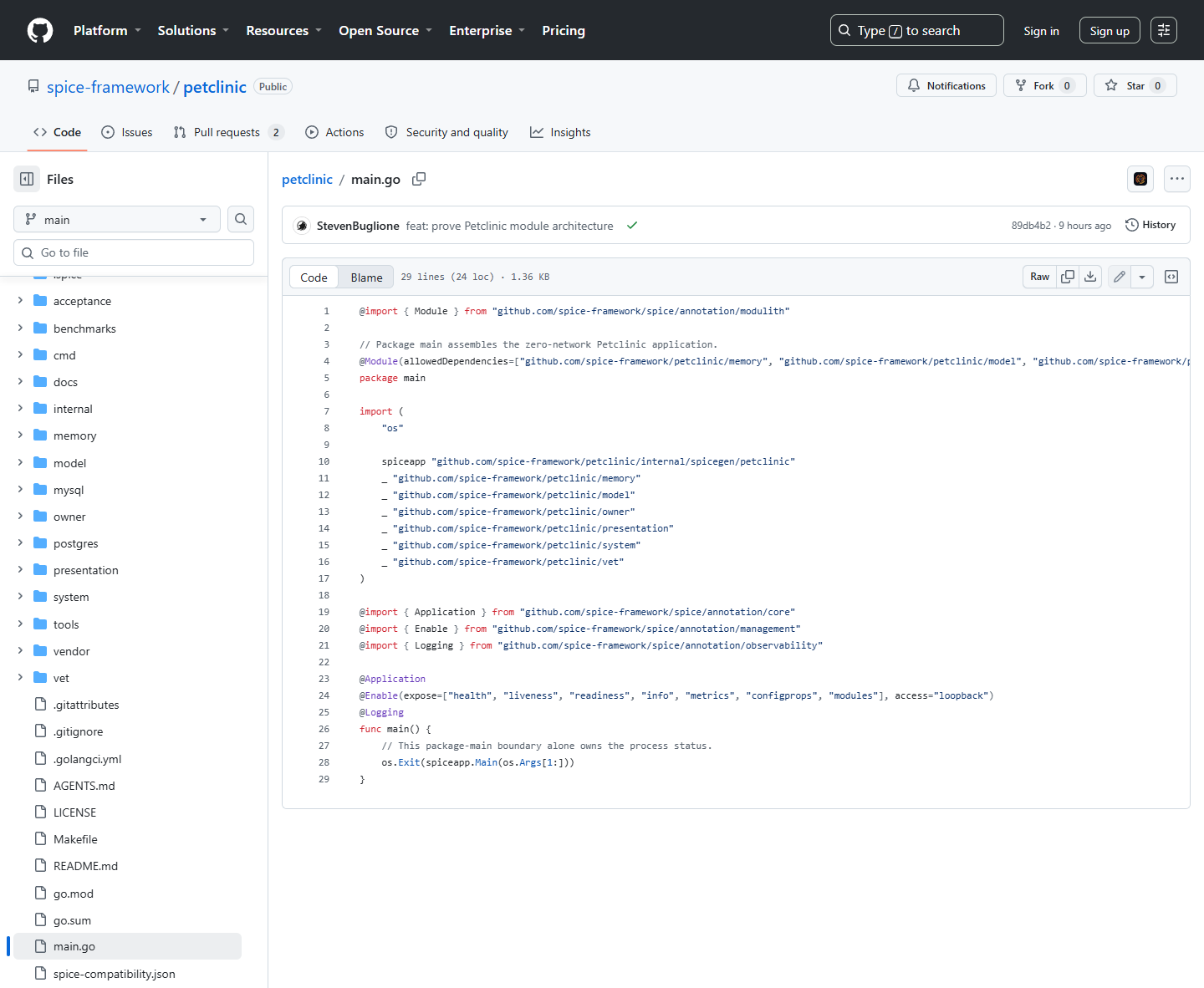 Spice declarations rendered natively on GitHub